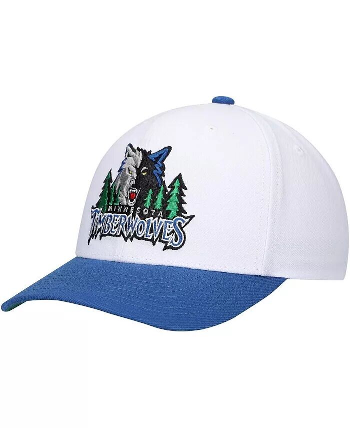 

Мужская белая, синяя бейсболка Minnesota Timberwolves Hardwood Classics Core 2-Tone 2.0 Pro Snapback Mitchell & Ness