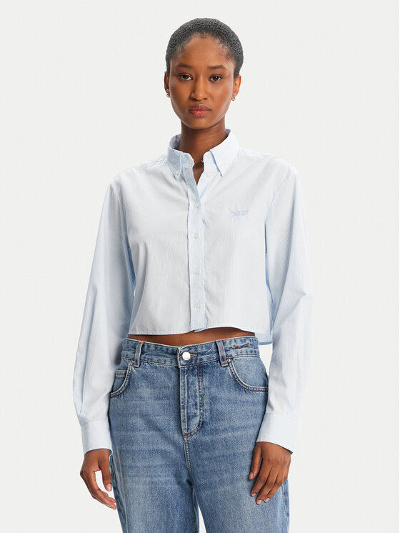

Рубашка relaxed fit DW0DW21400 Tommy Jeans, голубой