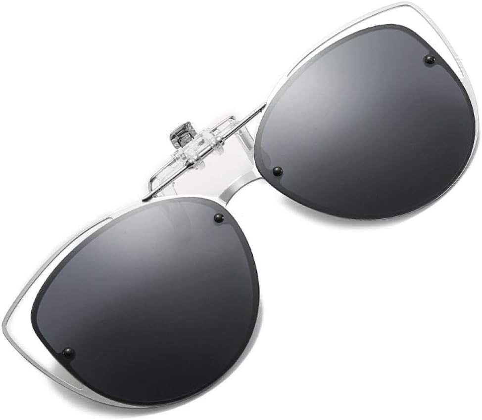 

Поляризованные солнцезащитные очки FEISEDY «кошачий глаз» с клипсой для женщин и мужчин, без оправы, откидные, совместимы с очками для коррекции зрения, модель B2670, Black