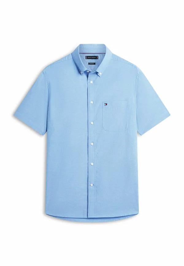 Легкая рубашка-оксфорд с коротким рукавом Tommy Hilfiger, Shirt Blue — фото 4