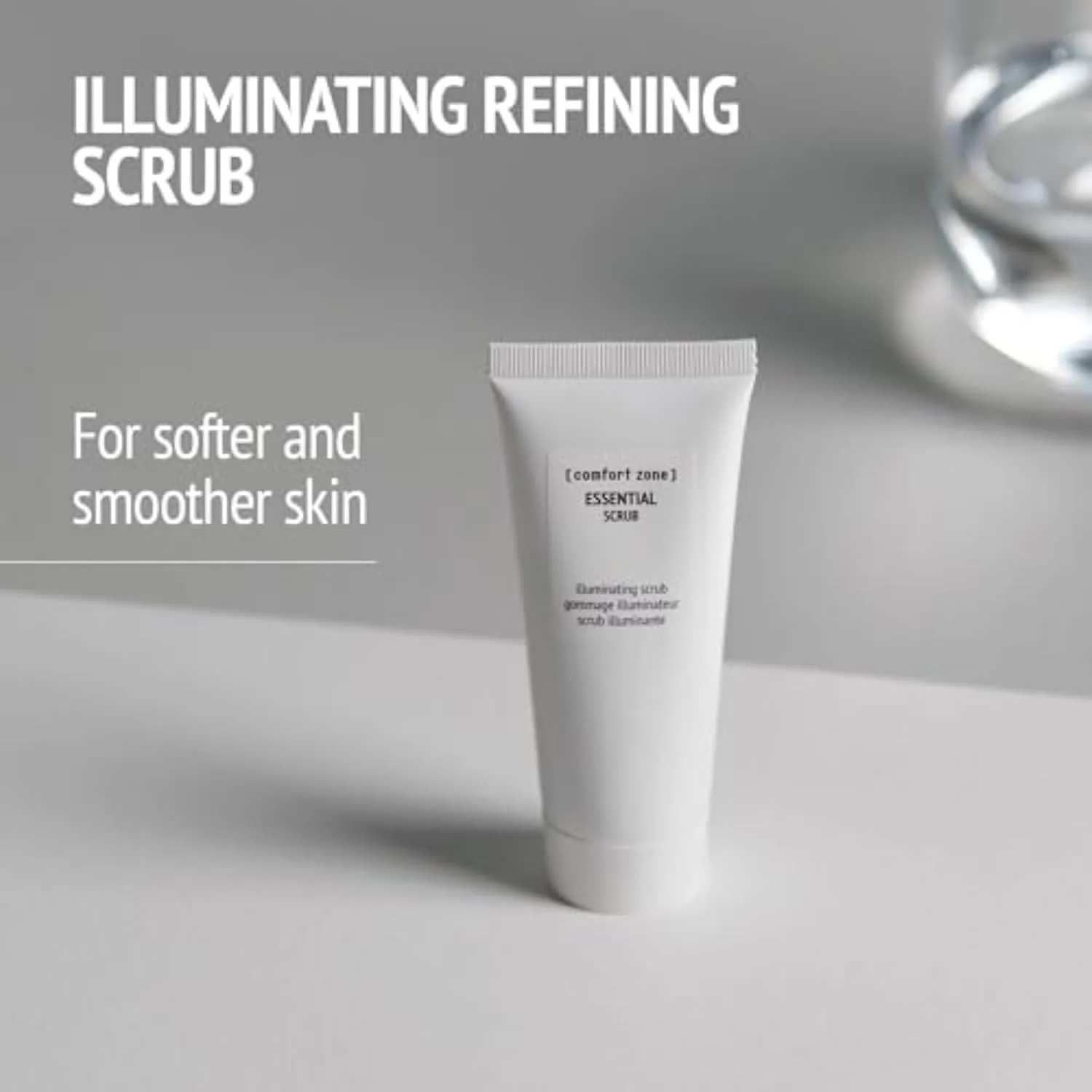 Essential Scrub, осветляющий отшелушивающий эксфолиант, удаляет загрязнения, сужает поры, выравнивает кожу, clean beauty, vegan, made in Italy, частицы кремния, сферы жожоба, 60 мл 59,7 мл [ Comfort Zone ] — фото 2