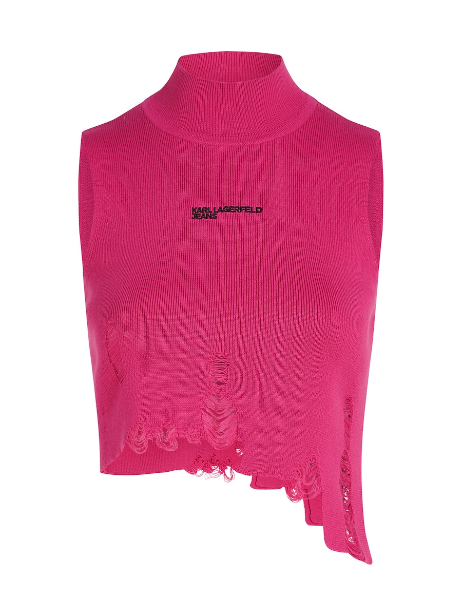 

Вязаный топ KARL LAGERFELD JEANS, малиновый