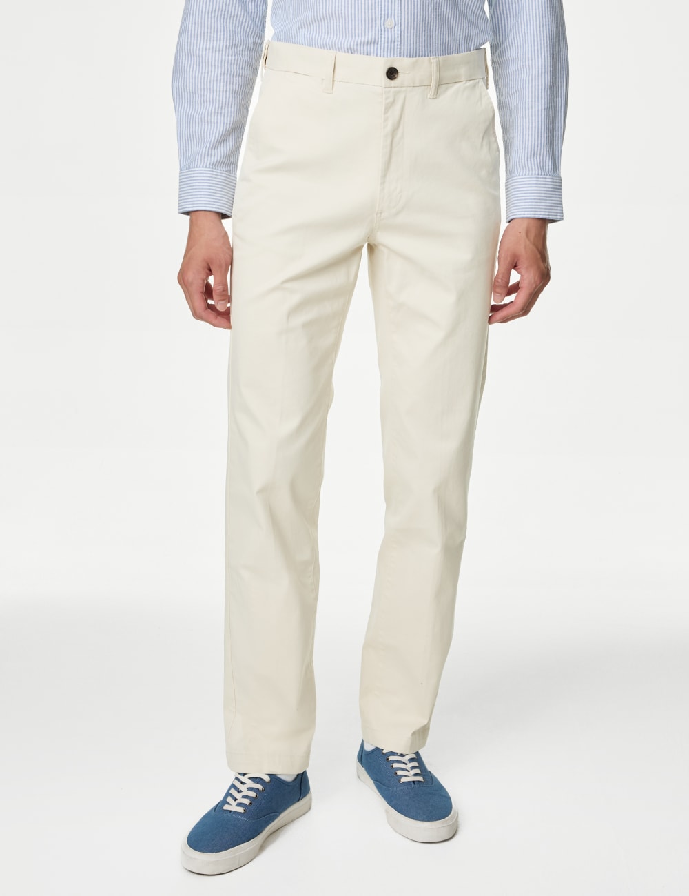 

Брюки-чиносы Regular Fit Heritage Twill Marks & Spencer, экрю