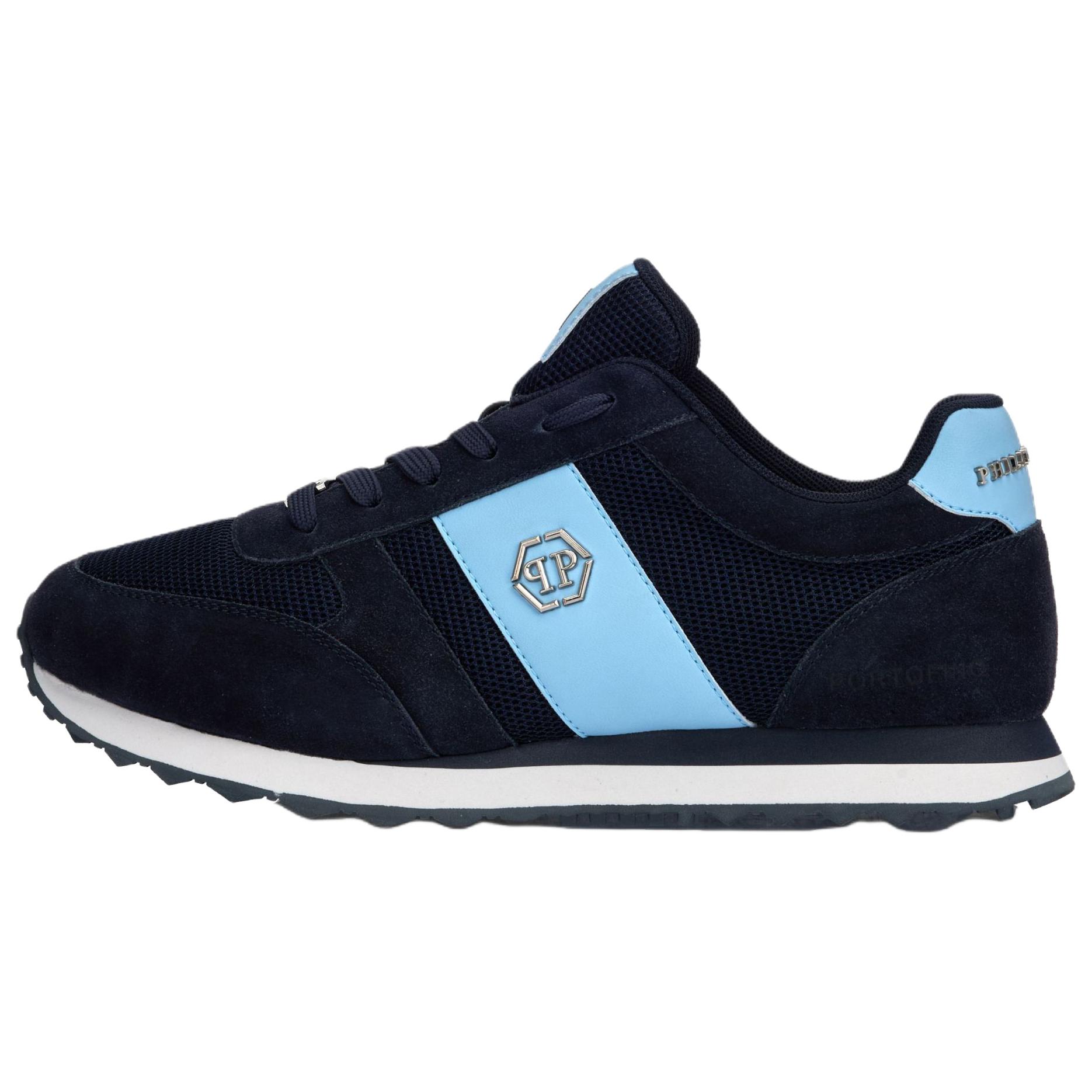 

PHILIPP PLEIN Кроссовки повседневные низкие из коровьей кожи унисекс dark blue