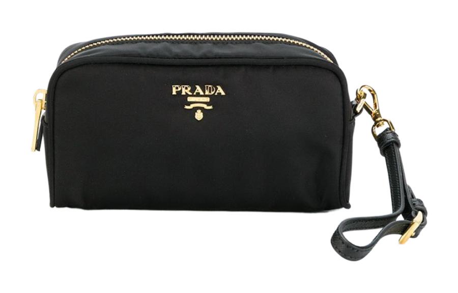 

PRADA Нейлоновая клатч-сумка для женщин черная