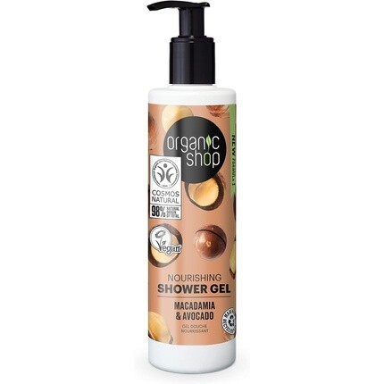 

Питательный гель для душа Макадамия и Авокадо 280мл, Organic Shop