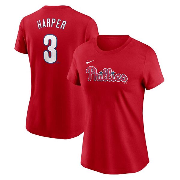 Футболка Philadelphia Phillies с именем и номером Bryce Harper, красная Nike — фото 2