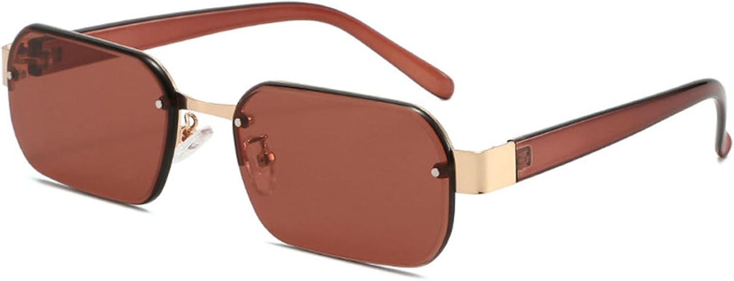 

Солнцезащитные очки Willochra без оправы, прямоугольной формы, для женщин и мужчин, 2025 год, роскошные, в стиле панк, с маленькой оправой, модные солнцезащитные очки для мужчин, C2