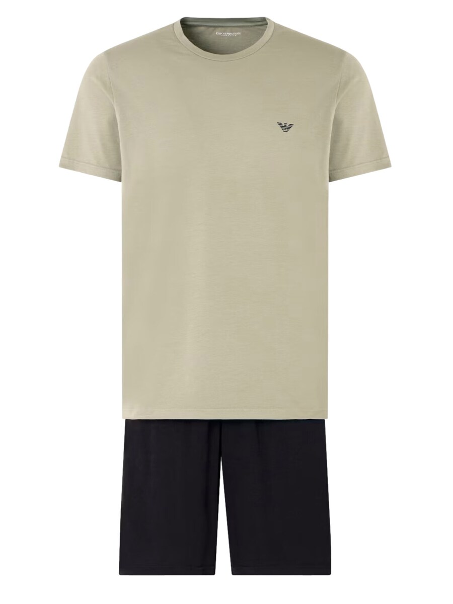 

Короткая пижама Emporio Armani, серый/черный