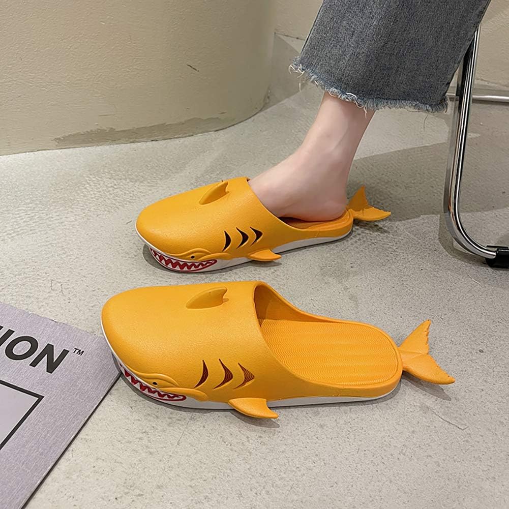 Тапочки Todoroki Shoto Shark, нескользящие, сабо, сандалии, тапочки в виде рыбок, пляжные тапочки для душа, тапочки в виде рыбок, унисекс, оранжевый — фото 4