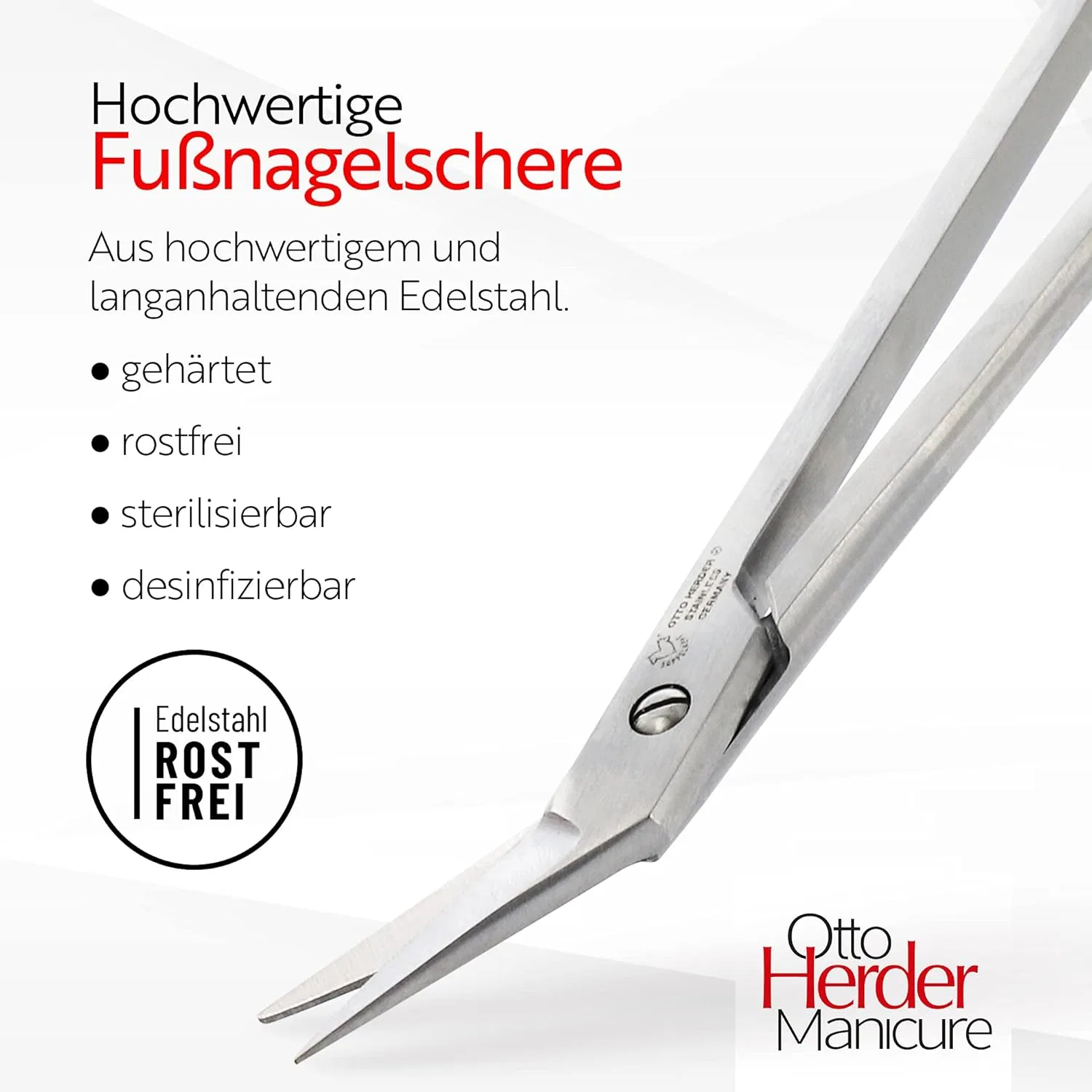 Ножницы для ногтей OTTO HERDER Extra Long 19 см из нержавеющей стали Otto Herder Manicure — фото 4