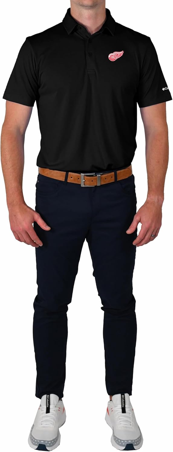 

Columbia Detroit Red Wings Golf мужская повседневная легкая поло Drive, Black, Черный, Columbia Detroit Red Wings Golf мужская повседневная легкая поло Drive, Black