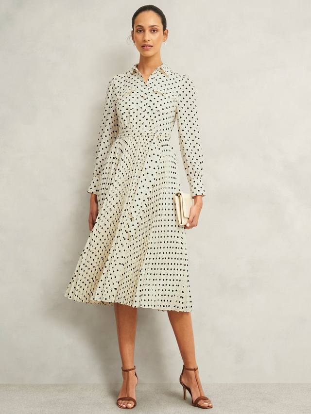 

Платье larina в горошек Hobbs, цвет Ivory/Navy