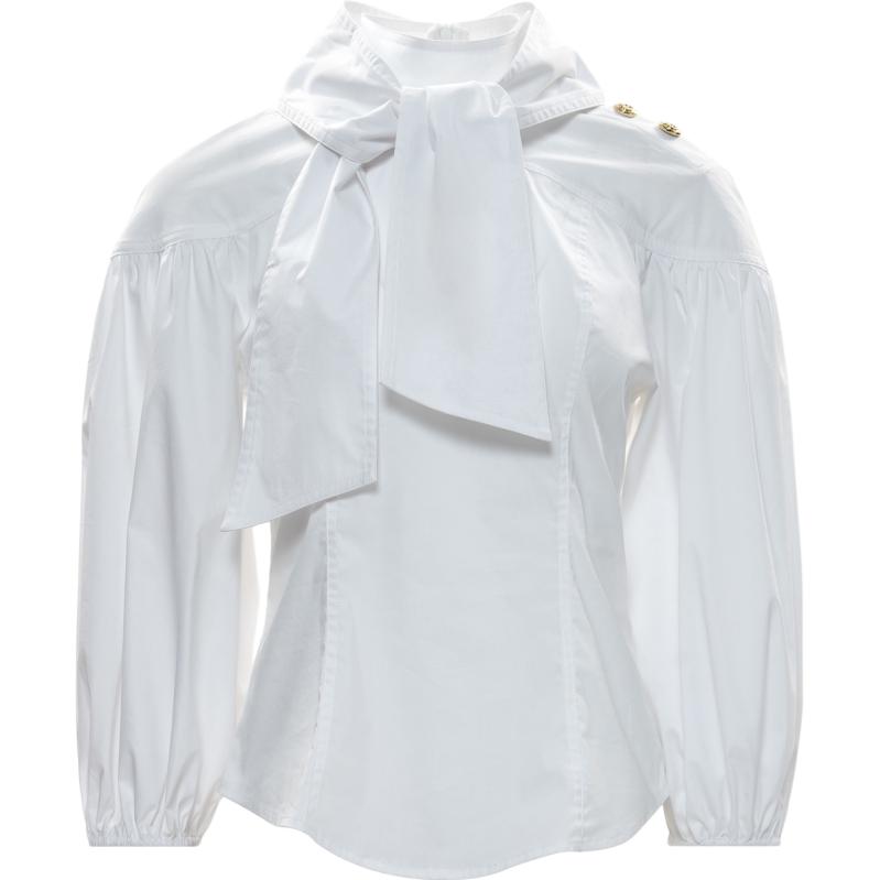 

PINKO Блузка Women's White Ribbon Collar Moderate Others