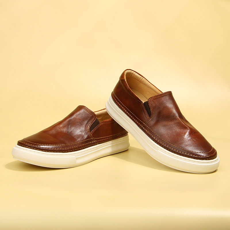 Devanro Низкие скейтерские кроссовки мужские красно-коричневые, цвет Red Brown — фото 3