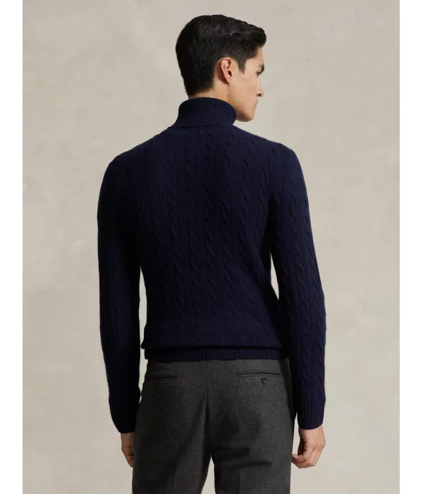 Шерстяная водолазка Slim fit Polo Ralph Lauren, синий — фото 3