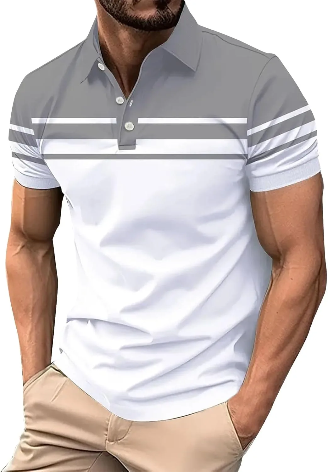 

Футболка-поло мужская с коротким рукавом Color Block