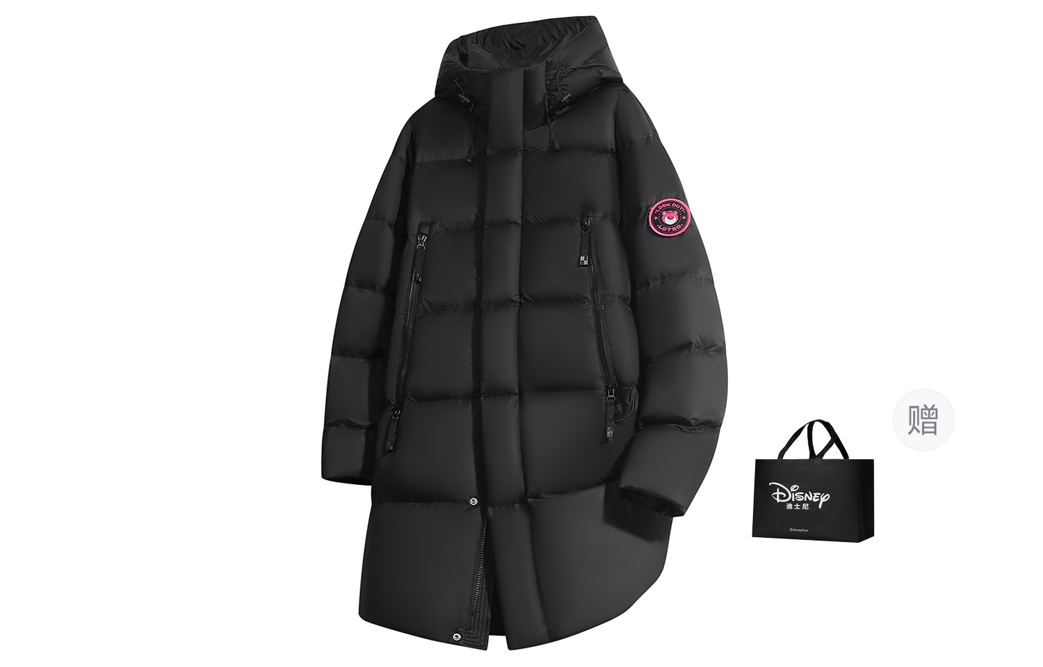 

Disney Унисекс пуховик, Black (Shopping Bag Included)