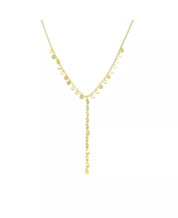 

Подвесное ожерелье с Y-образным вырезом, покрытое 14-каратным золотом Rachel Glauber, gold