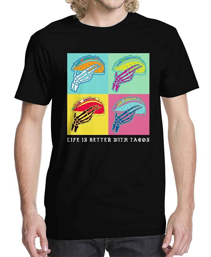 

Мужская футболка с рисунком Better with Tacos Buzz Shirts, черный