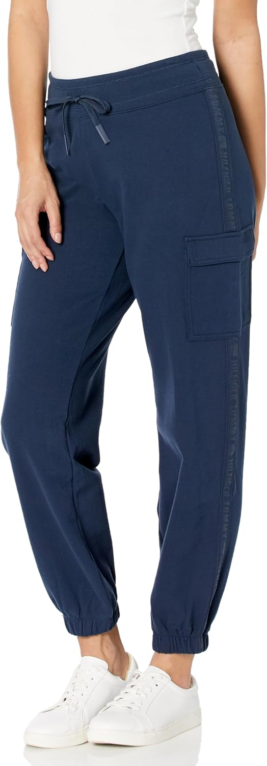 

Женские флисовые джоггеры Tommy Hilfiger с боковыми лентами, Navy