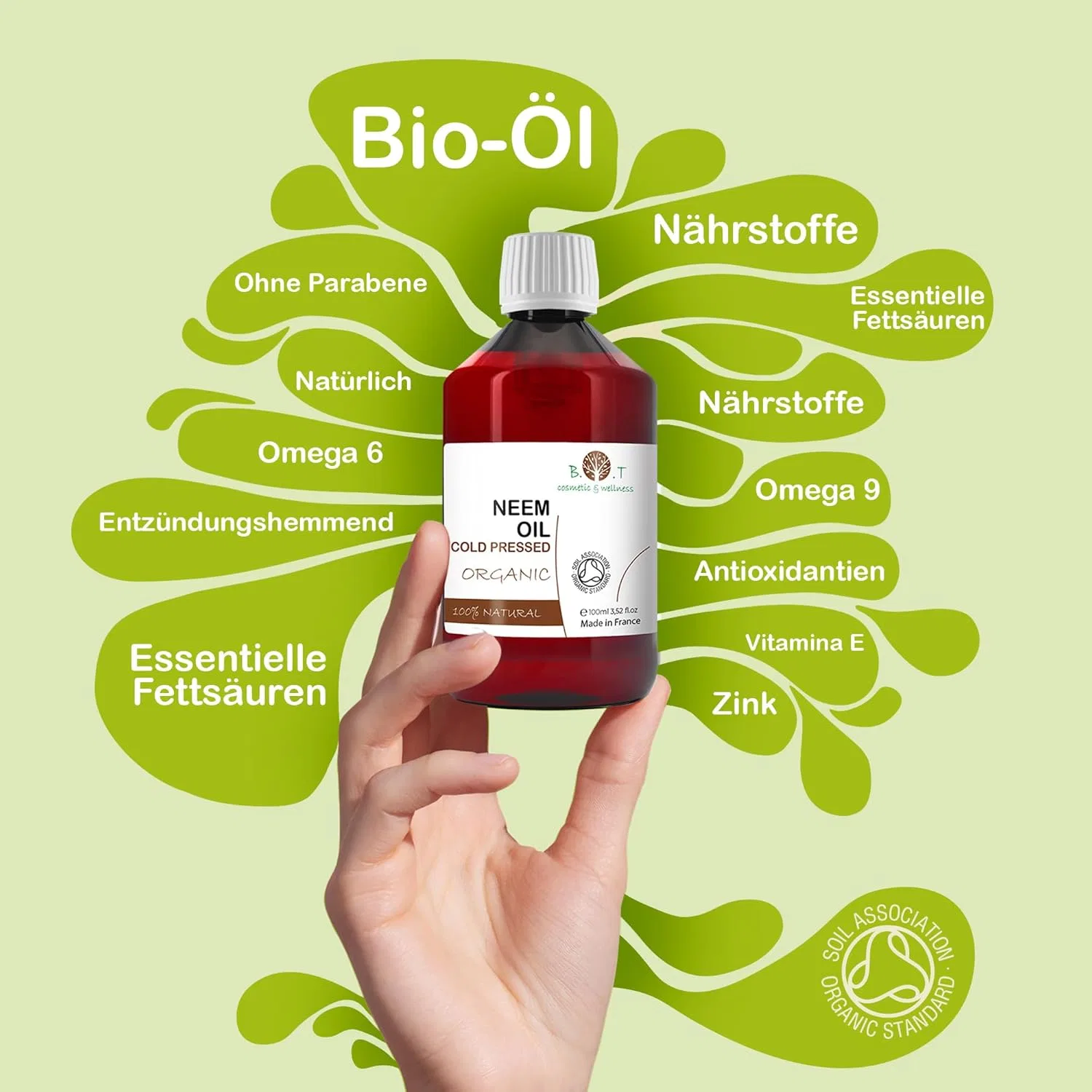 Масло для лица B.O.T Cosmetic & Wellness — Масло нима Garden холодного отжима % чистое — фото 4