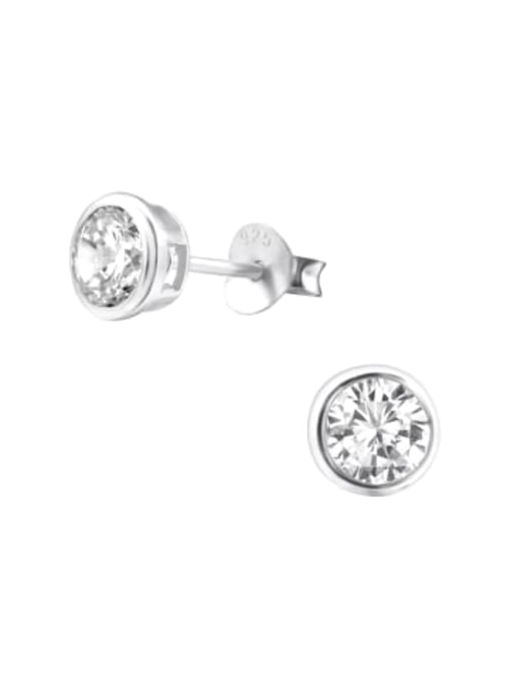 

Alexander York Серебряные серьги-гвоздики с кристаллами, 5 мм, белые