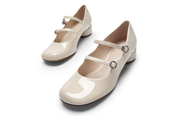 Туфли Mary Jane женские низкие розовые/белые Charles&Keith — фото 4