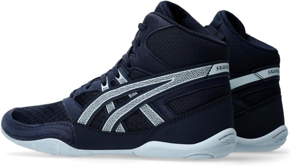 Детские борцовские кроссовки Asics Snapdown 4 для школьников, серый — фото 3
