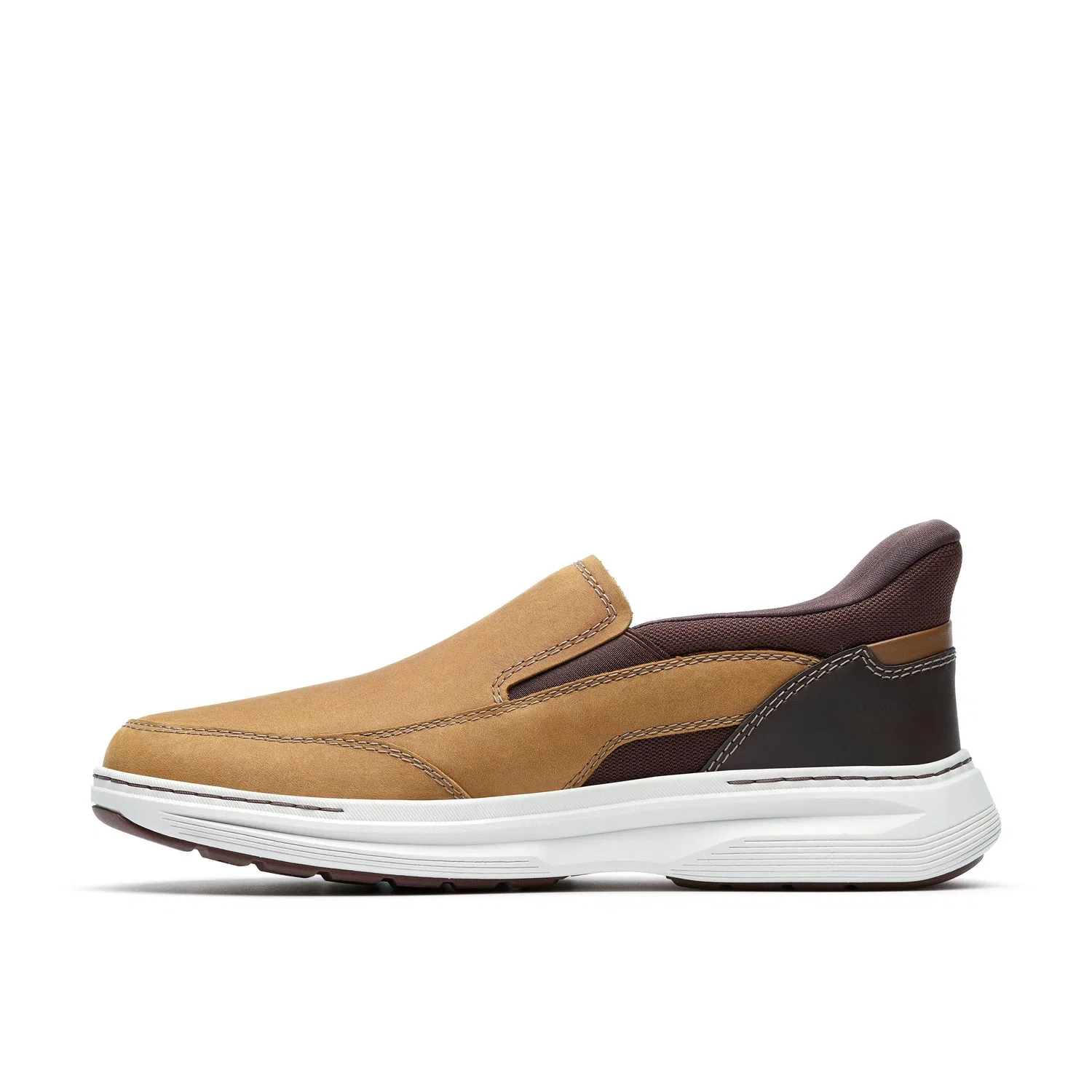 Туфли мужские leather Clarks, светло-коричневый — фото 3