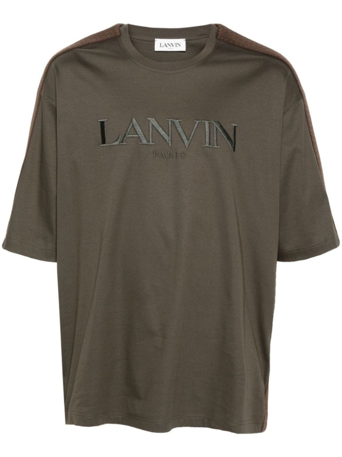 

Lanvin футболка с вышитым логотипом, зеленый