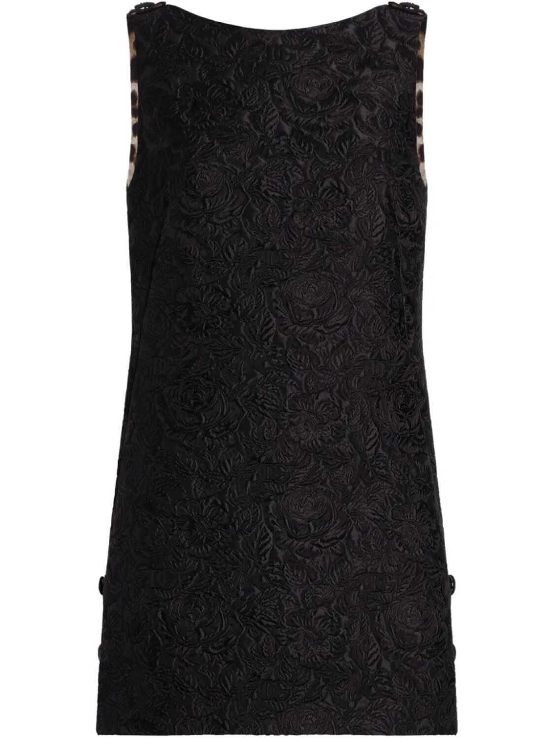 

Мини-платье с цветочной вышивкой Dolce & Gabbana, черный