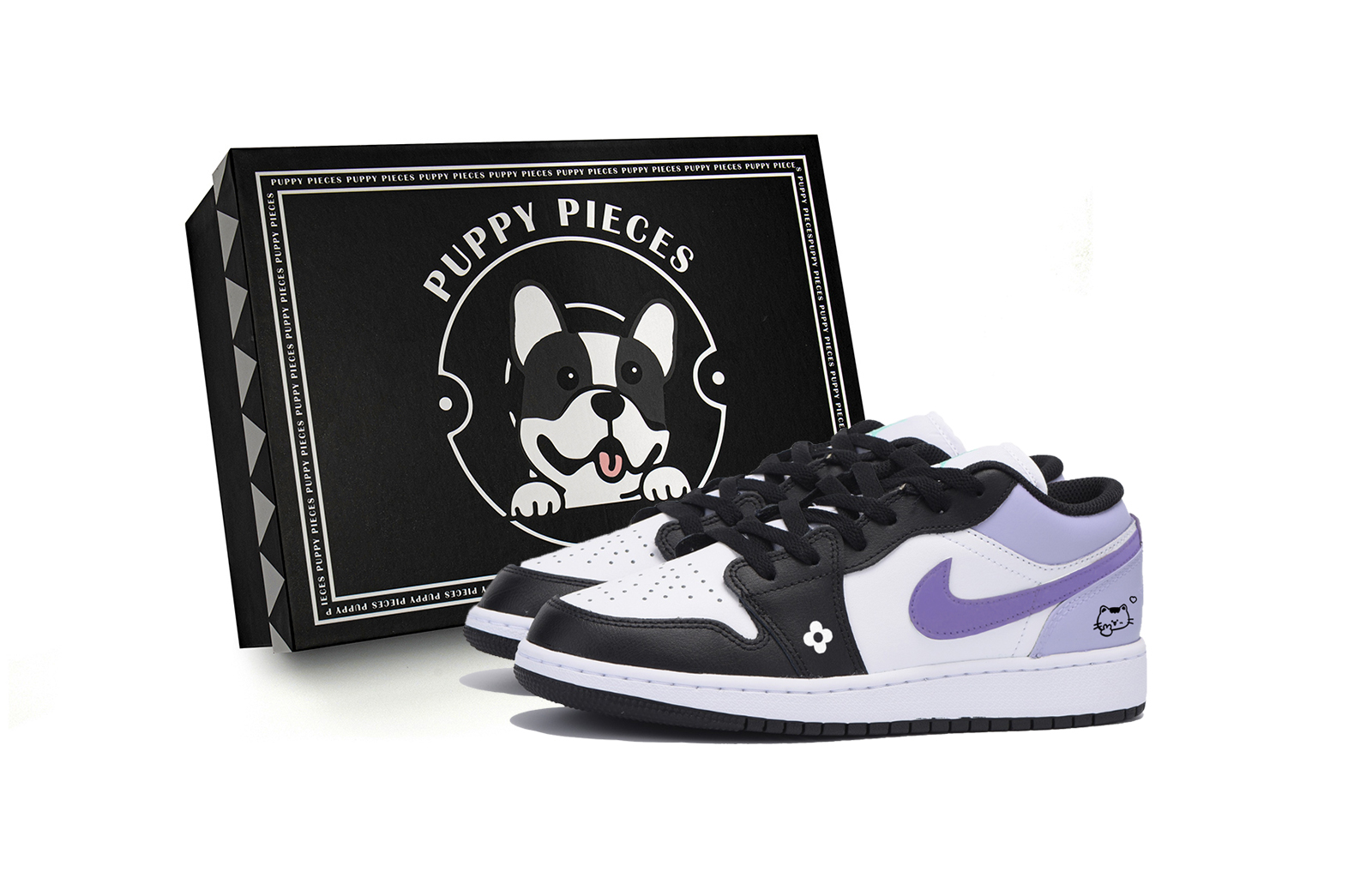 

Jordan Баскетбольные кроссовки Air 1 Low Top Vintage, мужские, белые, фиолетовые