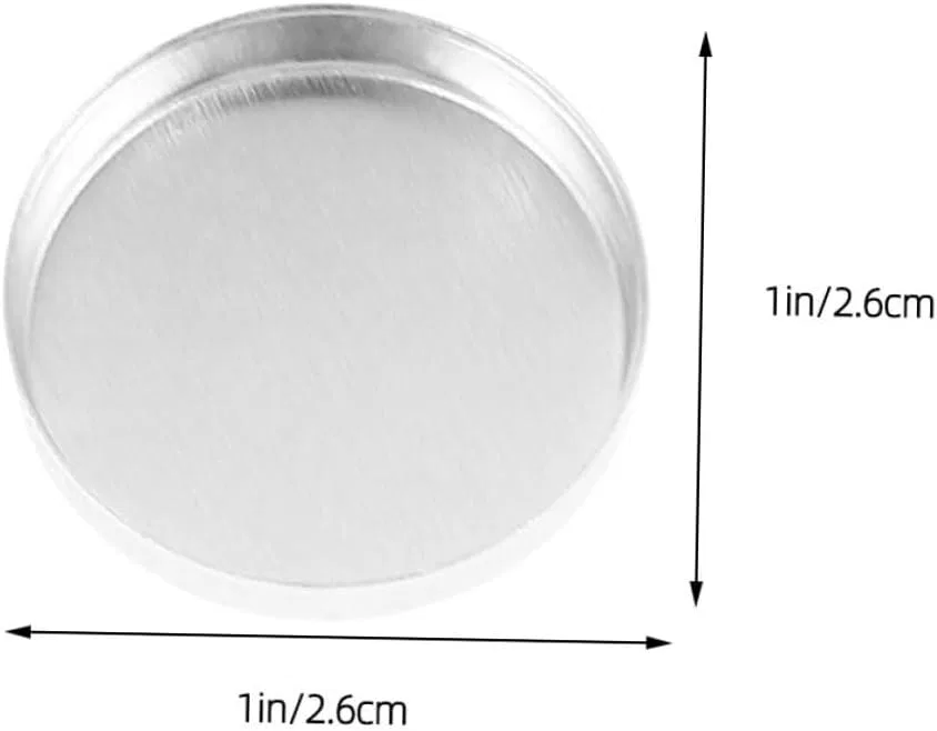 Палетка для теней алюминиевая 26 мм 50 шт Silver — фото 2