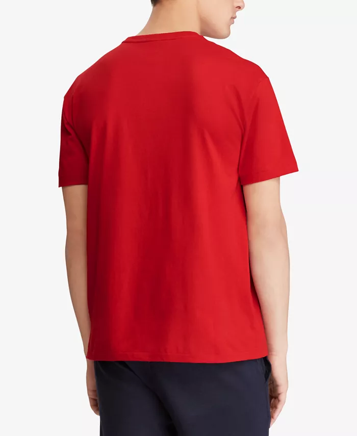 Мужская футболка классического кроя с круглым вырезом Polo Ralph Lauren, красный — фото 3
