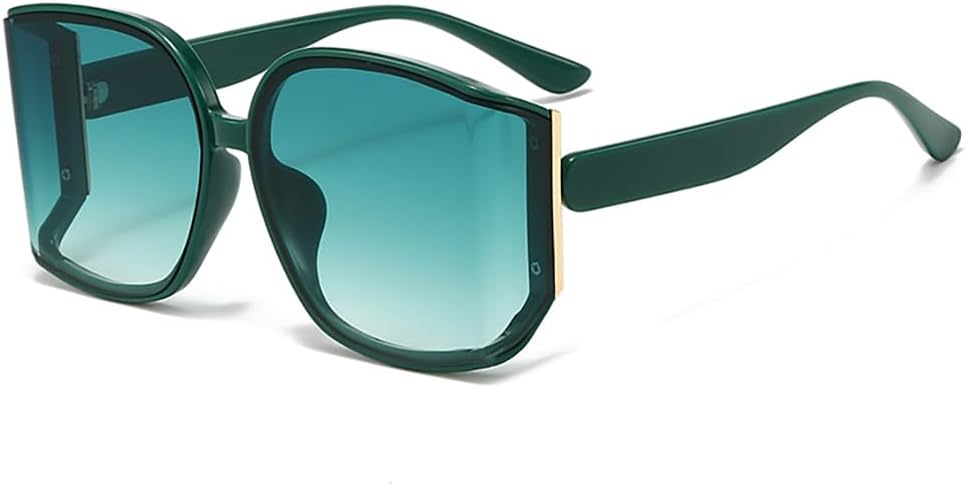 

Модные квадратные солнцезащитные очки большого размера для женщин и мужчин, с облегающей оправой, футуристические солнцезащитные очки, дизайнерские модные очки Azoxus, Green