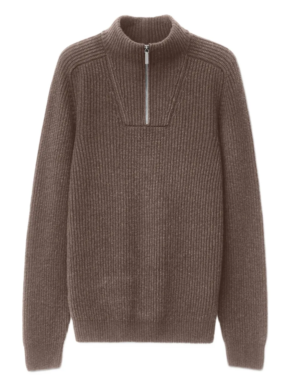 

Вязаный джемпер поло на молнии Amarillo Iris Von Arnim, коричневый