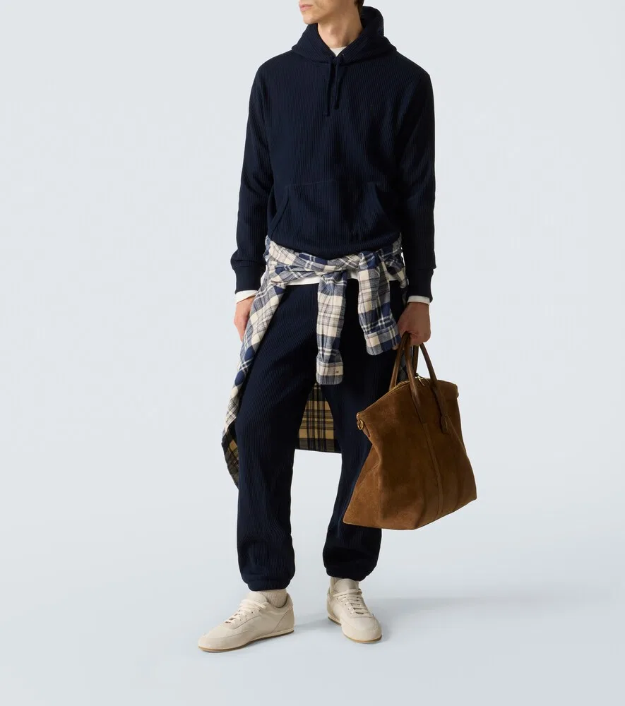Прямые брюки из вафельной вязки Polo Ralph Lauren, синий — фото 2