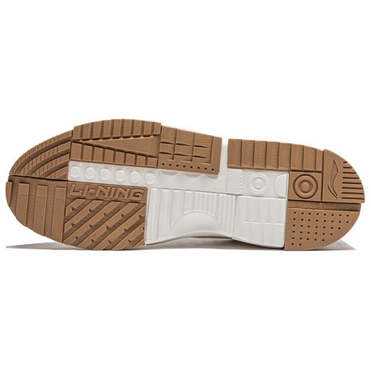Кроссовки LINING Li Cheng Skateboarding Shoes Men Low-top Milky White, слоновая кость — фото 4