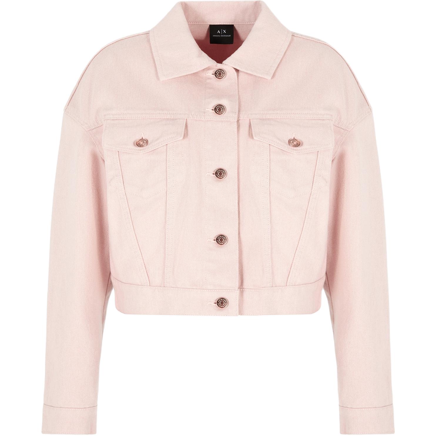 

Куртка с поясом в клетку ARMANI EXCHANGE, розовый