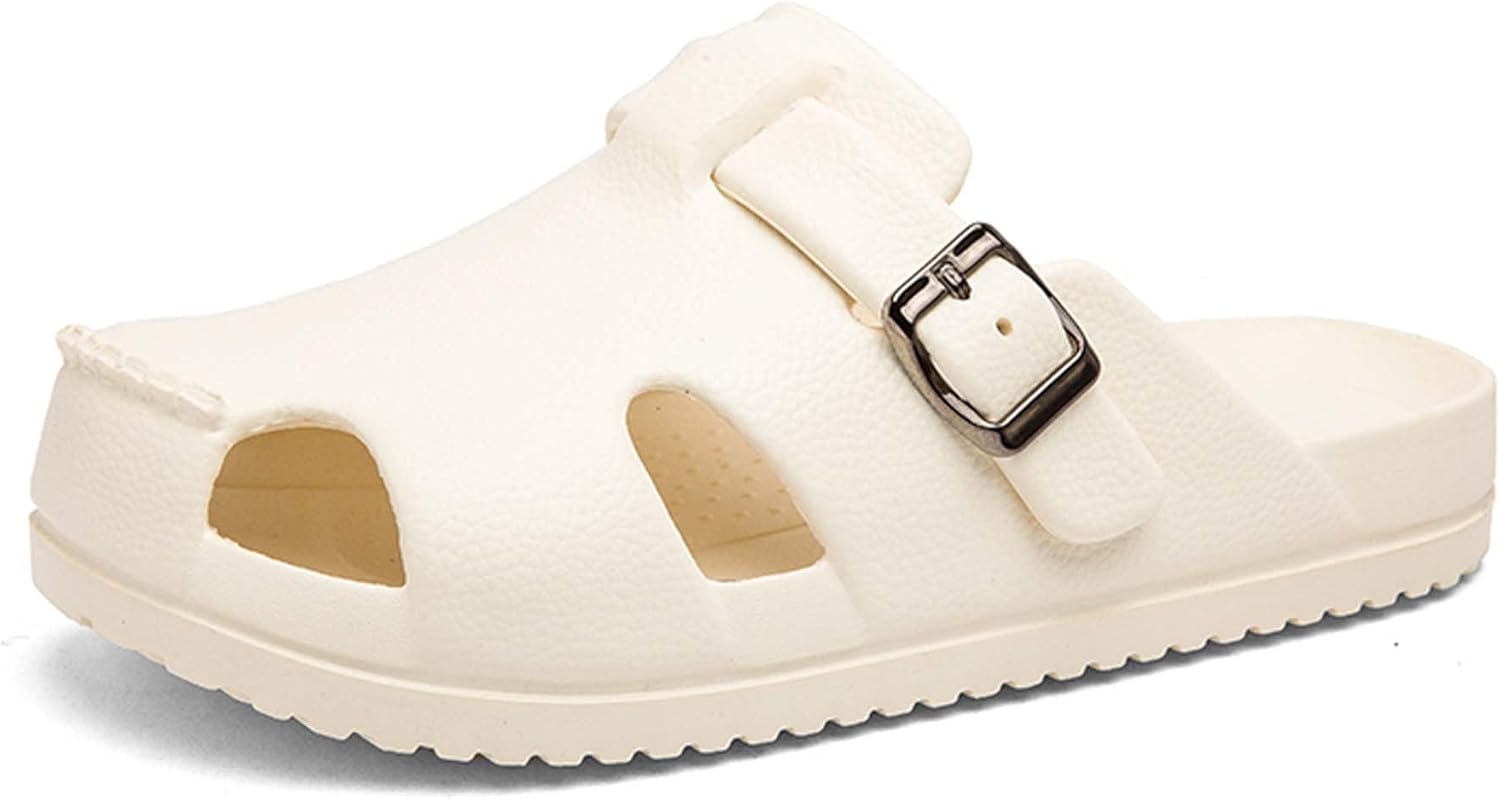 

Сабо-садовая обувь мужская и женская, повседневные мюли, нескользящие, быстро сохнущие, пляжные, спортивные сандалии с поддержкой свода стопы, регулируемые Generic, бежевый