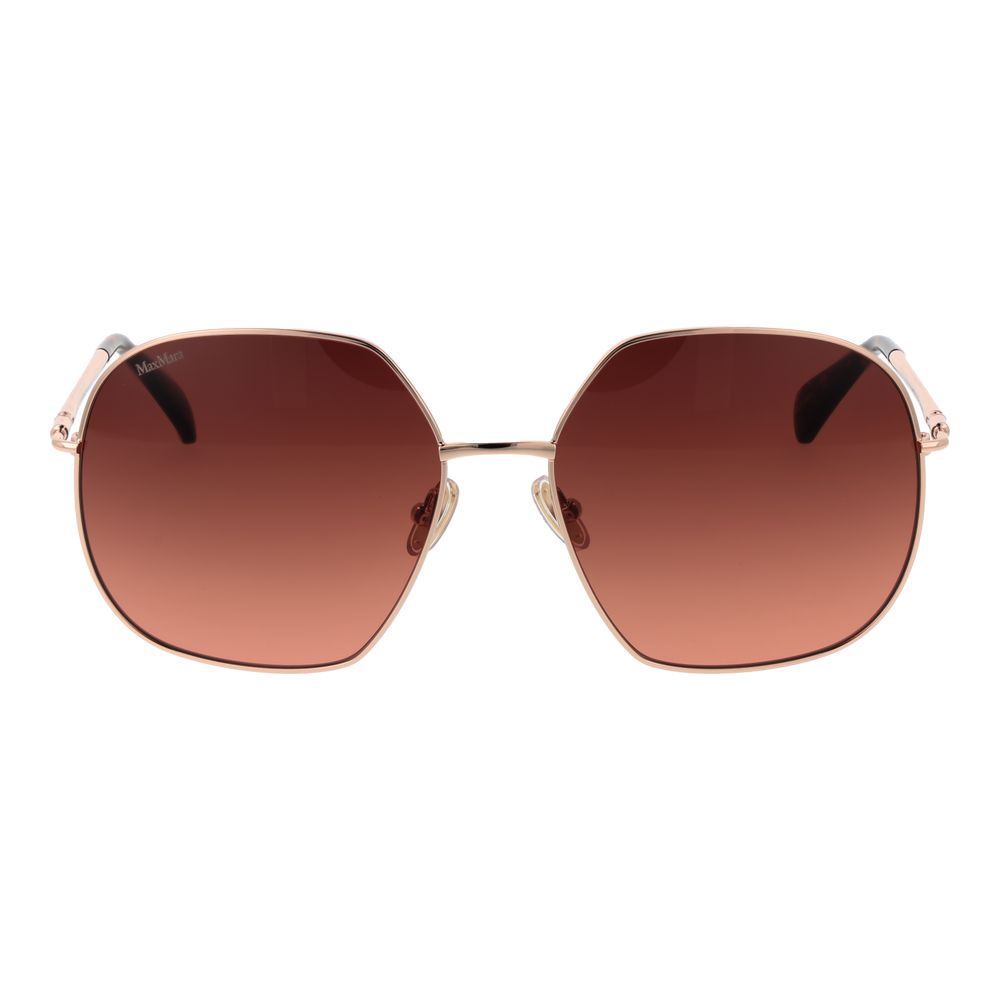 Женские солнцезащитные очки из розового золота Max Mara, Rose Gold — фото 2