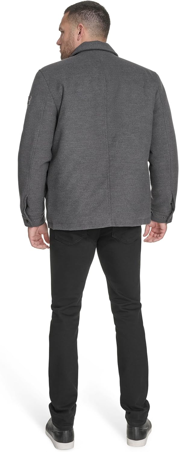 Мужская шерстяная куртка Tommy Hilfiger с четырьмя карманами, Heather Grey — фото 4