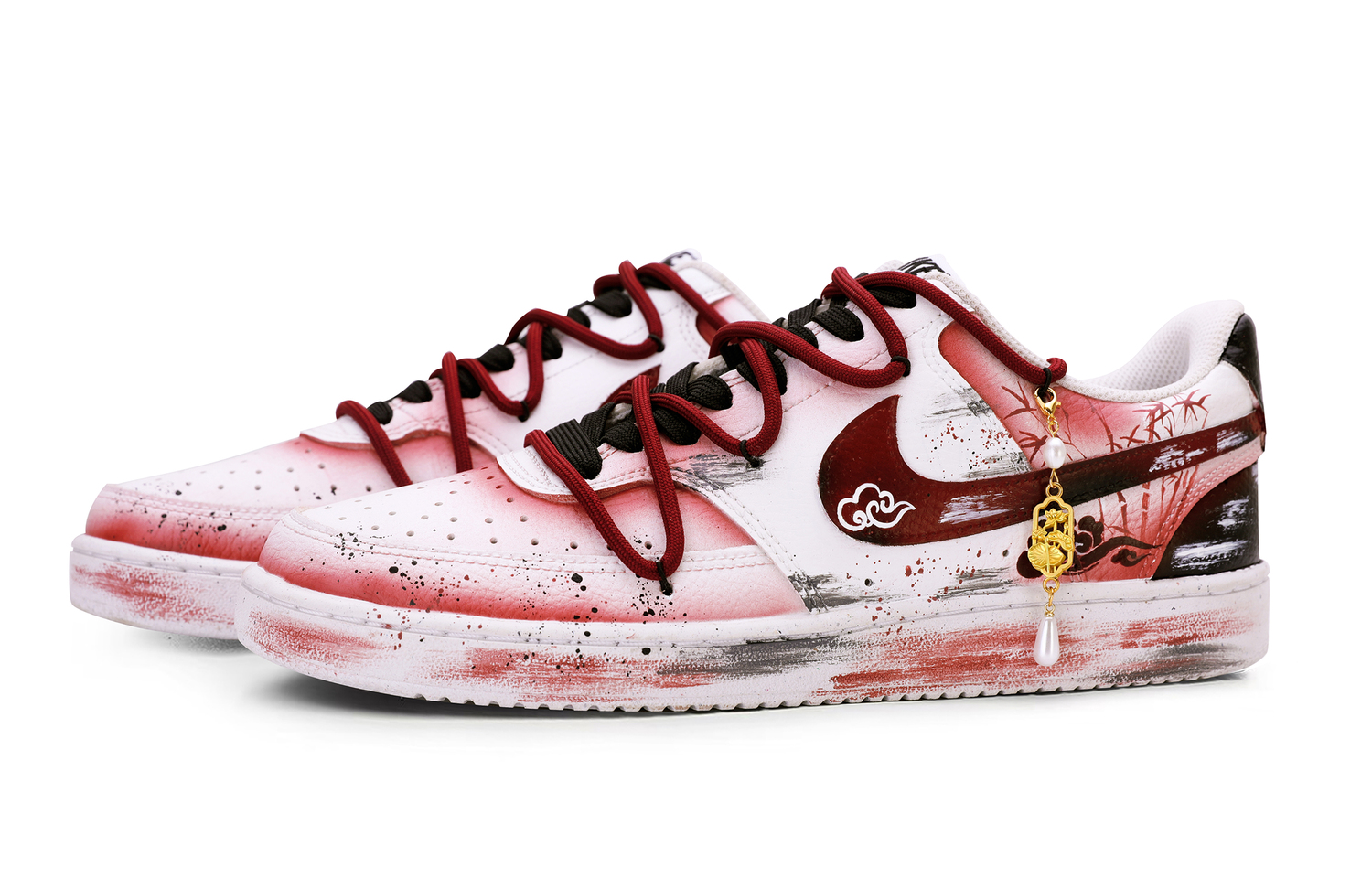Nike Court Vision 1 Abrasion Resistant Slip Resistant низкие скейтборд-кроссовки мужские Red Black — фото 4