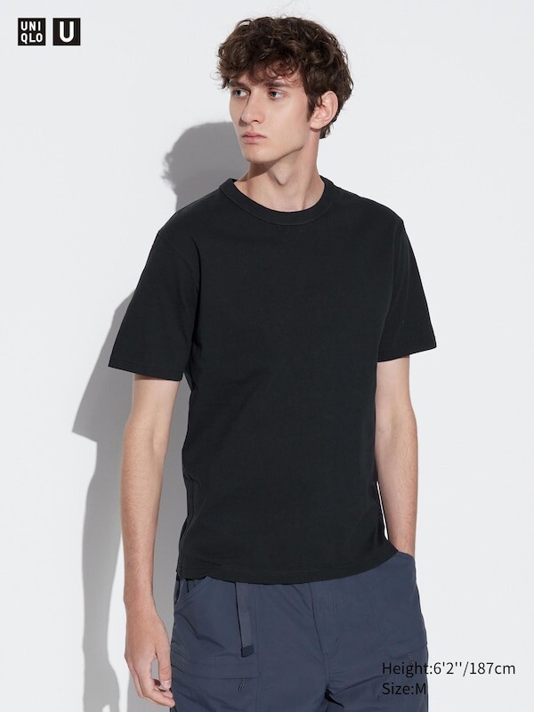 

Футболка с круглым вырезом Uniqlo, черный