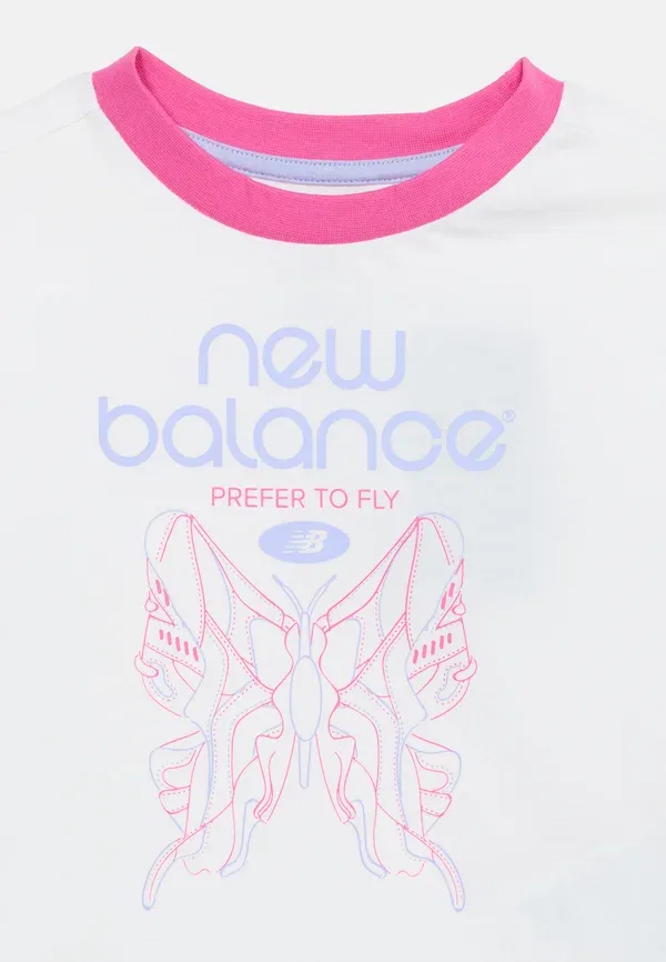 Футболка с принтом Prefer to Fly New Balance, ярко-белый — фото 4