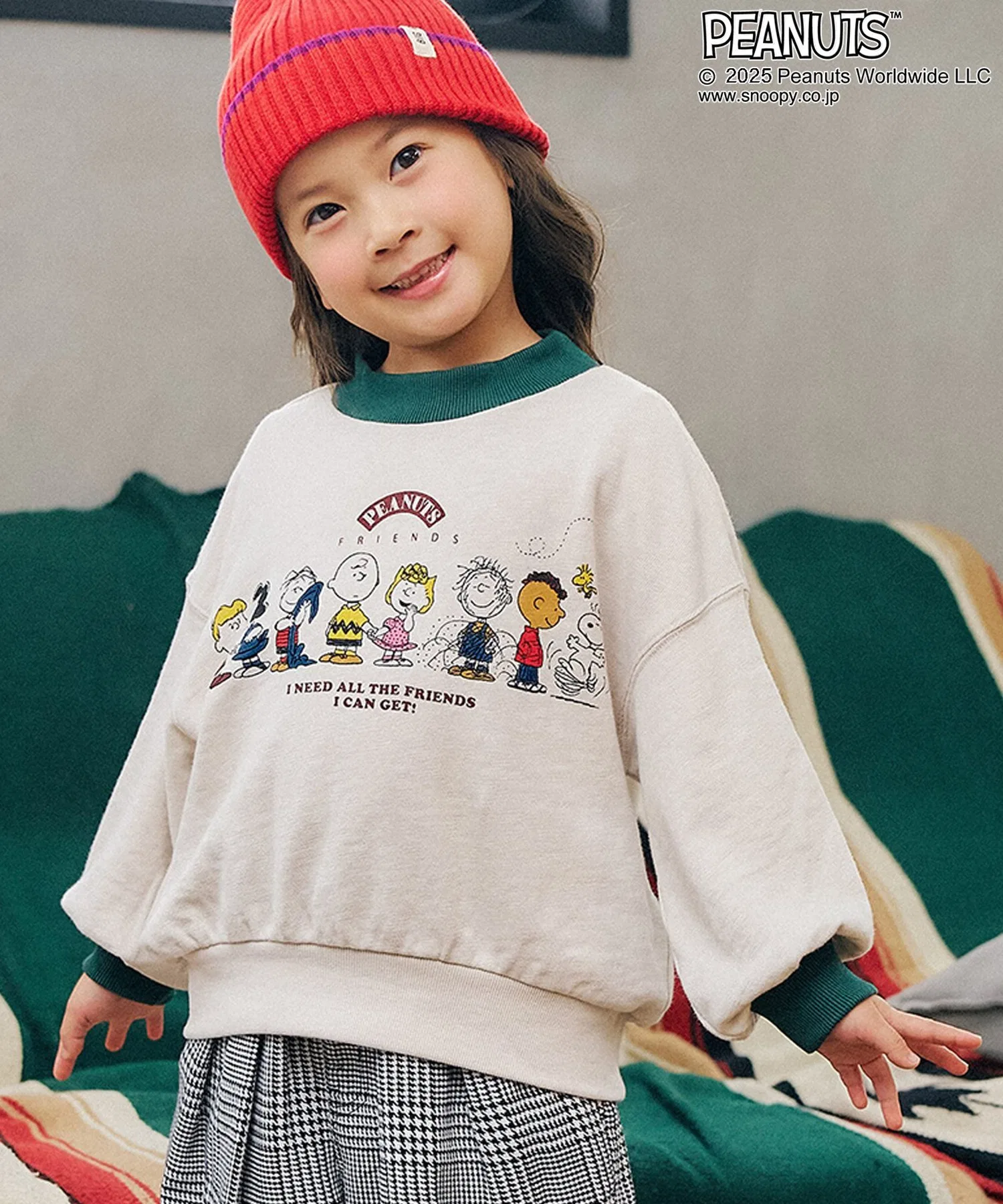 Толстовка с круглым вырезом в стиле ретро-поп от FOKIDS/FOKIDS PEANUTS (4 варианта дизайна) - свободный крой — фото 4