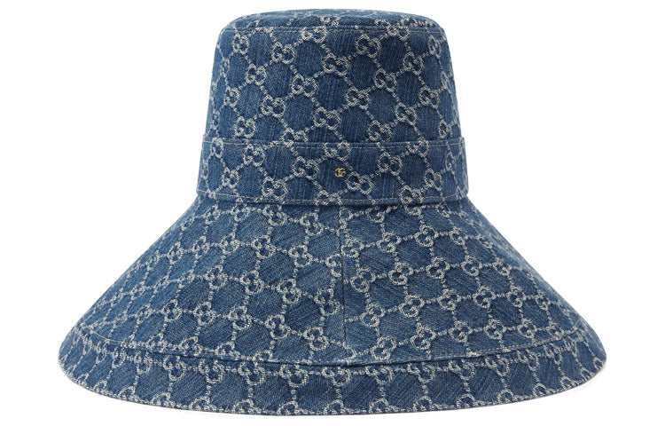 Бейсболка Gucci Eco Washed-Denim Bucket Hat 'Blue', синий — фото 2