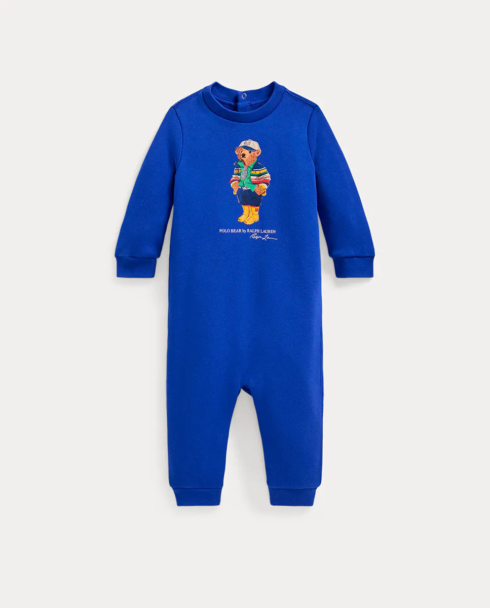 

Бархатистый комбинезон для мальчиков с Polo Bear Polo Ralph Lauren, синий