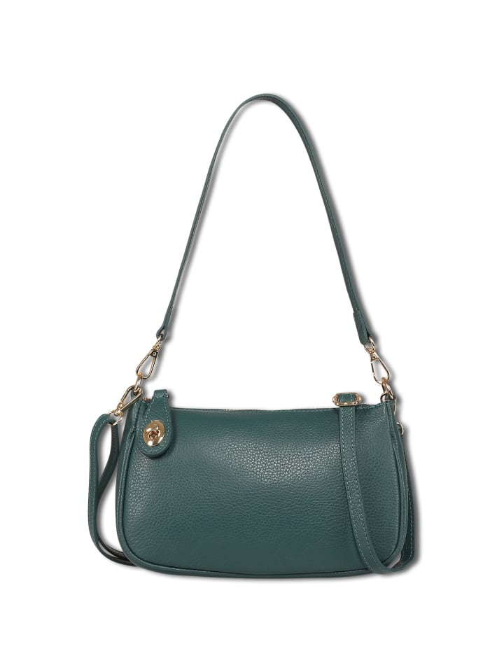 

Кожаная сумка через плечо Toscanto, петролейно-синего цвета, приблизительно 27 см